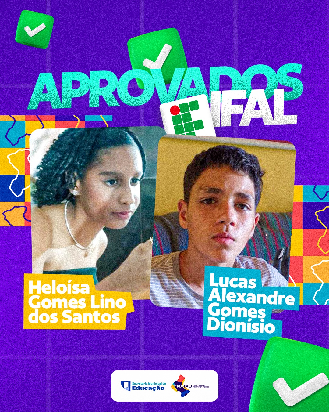 Alunos da Rede Municipal de Educação são aprovados no Ifal